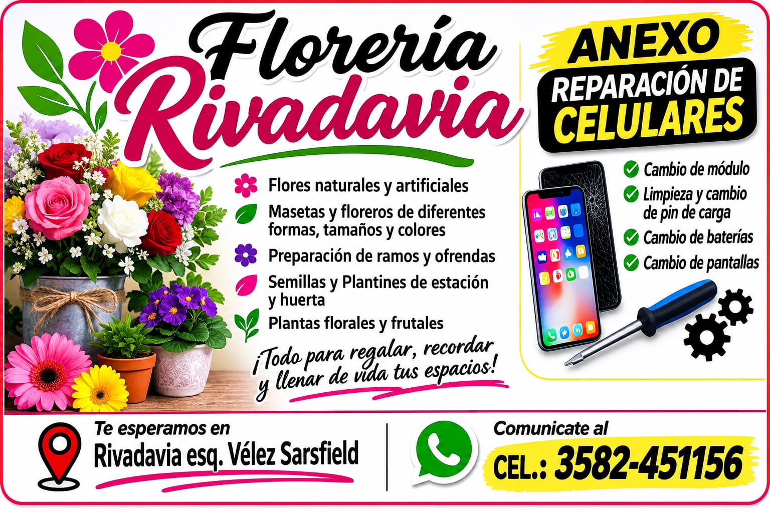 Floreria Rivadavia - Anexo Reparacion de Celulares